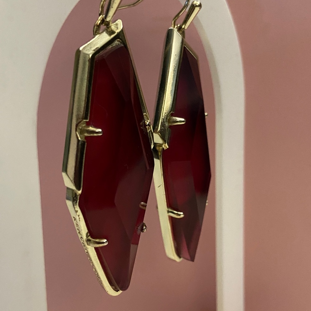Kendra Scott Statement Earrings; Bexley Drop Earrings with multi-faceted stones - Picture 5 of 12